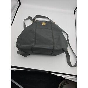 Baggallini Gray Nylon Expandable Purse Backpack For Traver Or Everyday